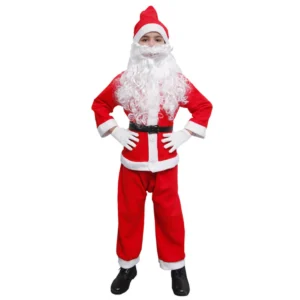 Santa Claus Dress Kids Christmas Costume Complete Set of Six